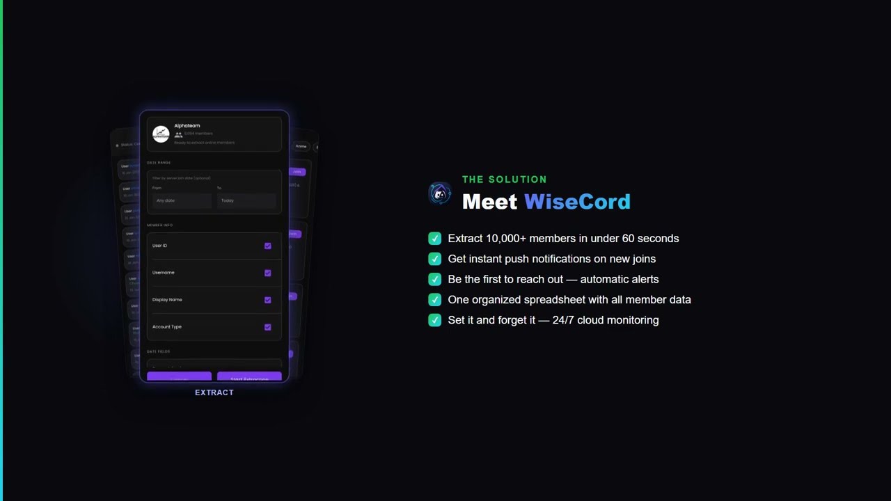 WiseCord product tour