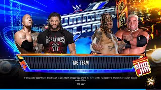 WWE 2K24 Roman Reigns & The Rock vs Rikishi & Umaga | The Bloodline Battles