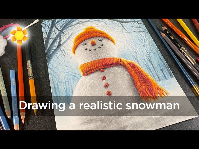 How To Draw A Cute Snowman || Snowman Drawing Easy || Christmas Drawing ||  Pencil Drawing - YouTube