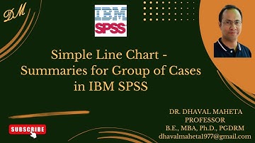 15. Simple Line Chart – Summaries for Group of Cases in IBM SPSS || Dr. Dhaval Maheta