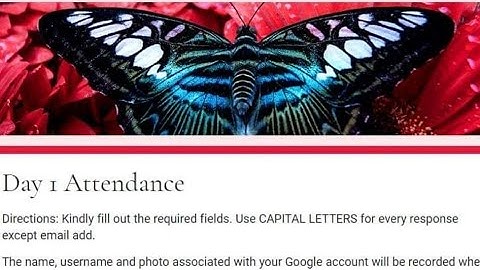 HOW TO MAKE ONLINE GOOGLE ATTENDANCE/REGISTRATION FORM | For #Webinars etc..