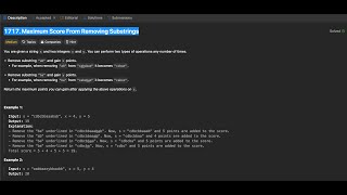 1717. Maximum Score From Removing Substrings