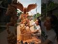 Ladki Ne Banaya Dinosaur Warrior Wooden Statue 😲🦖