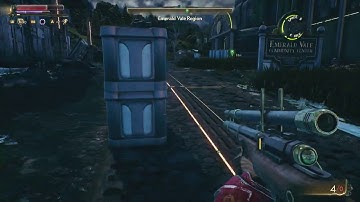 The Outer Worlds - Emerald Vale Community Center: Search Bin For Hunting Rifle and Gameplay (2019)