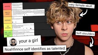 RATING MY WORST TRANSPHOBIC COMMENTS (TERF TIER LIST) | NOAHFINNCE