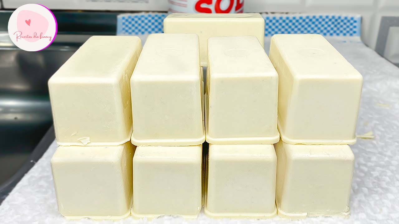 SABÃO EM BARRA CASEIRO COM 3 INGREDIENTES