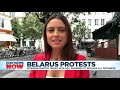 Belarus protests: thousands of workers march on government building in Minsk