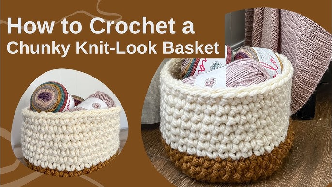 5 Little Monsters: Crocheted Storage Baskets with Leather Handles