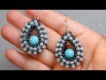 Beaded earring easy &amp; simple tutorial N17