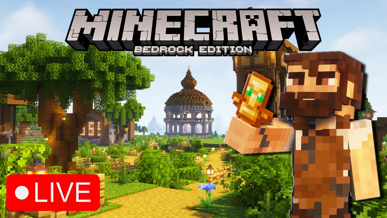 MINECRAFT BEDROCK SURVIVAL - JOGANDO EM LIVE - YouTube
