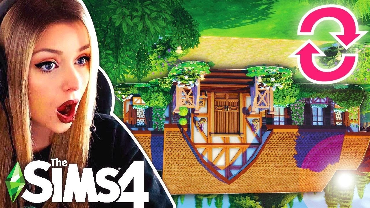 I Tried Building A House UPSIDEDOWN In The Sims 4 😅 *VERY HARD ...