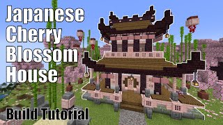 Minecraft Japanese Cherry Blossom House | Cherry Wood House Build Tutorial