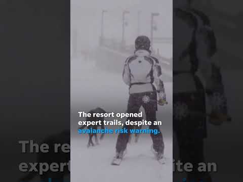 Skier watched deadly avalanche from chair lift #Shorts