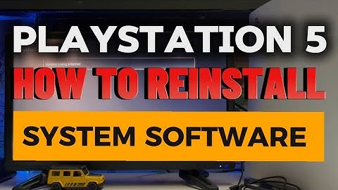 PS5 Reinstall System Software Update PlayStation 5