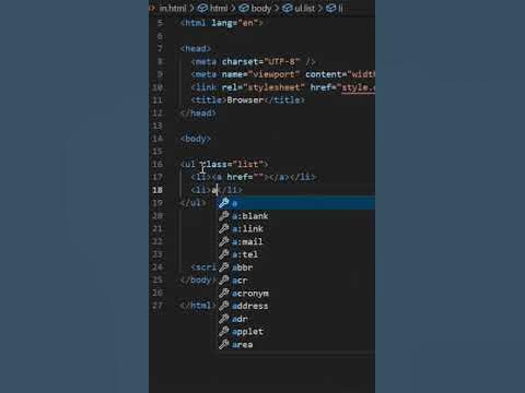 Create List "super fast" | HTML CSS #shorts #programming #coding # ... image.