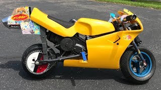 FIRST RIDE IN OVER A YEAR... CHAINSAW POCKET BIKE