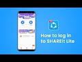 How to log in to shareit lite how many ways are there to log in to shareit lite
