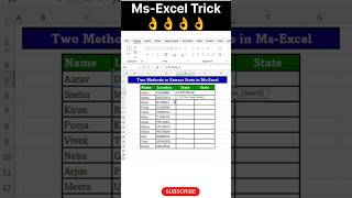 Two Methods to Extract State in Ms-Excel😲#excel#excelformula#exceltips#exceltutorial#exceltricks