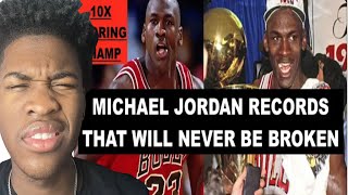 MJ AVERAGED 50 IN THE FINALS?!? 23 Michael Jordan Records That Will NEVER Be Broken!! | REACTION