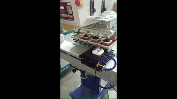 Four Color Open Tray Pad Printer For Bottle Cap