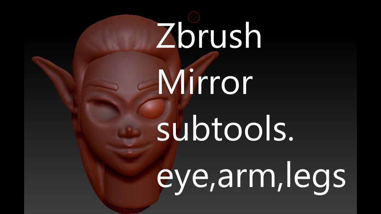 zbrush mirror subtool