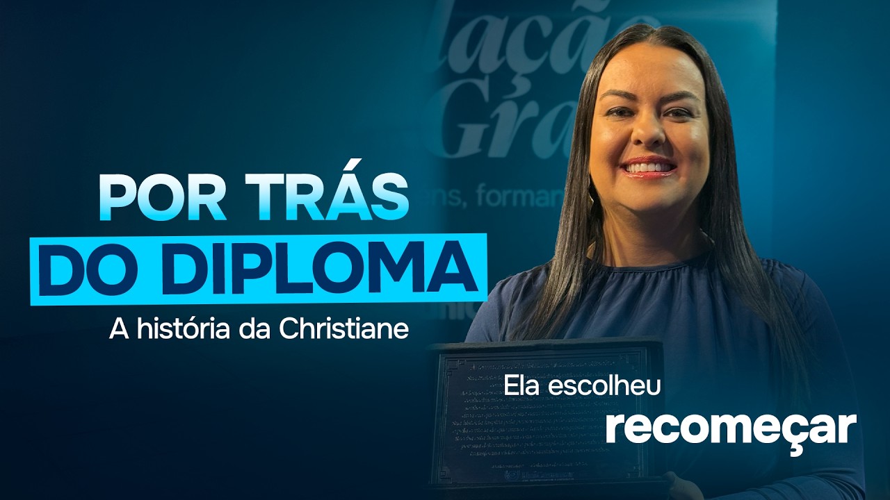 Será que ainda dá para recomeçar aos 30? 

Para Christiane, essa pergunta surgiu quando decidiu voltar a estudar 13 anos depois de concluir o Ensino Médio. Entre a rotina adulta, as disciplinas de cálculo e o desafio de criar novos hábitos, ela precisou aprender a organizar o tempo e manter o foco em seu maior objetivo: concluir a graduação. 

Neste episódio de Por Trás do Diploma, conheça a trajetória de uma mulher que conectou os conhecimentos construídos no passado à Engenharia de Software e encontrou, ainda durante o curso, uma nova oportunidade profissional na área de tecnologia. 

Hoje, atuando com gestão de projetos em uma empresa de tecnologia voltada ao agronegócio, Christiane celebra sua colação de grau e mostra que recomeçar não significa voltar ao ponto de partida.