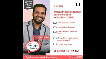 Introduction to SCMPE- CA Final May 2021 and Nov 2021 onwards- CA Tarun Jagdish