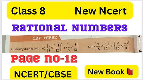 Class 8 Maths - Try these - Rational Numbers - Chapter 1 - Try these page 12 - NCERT