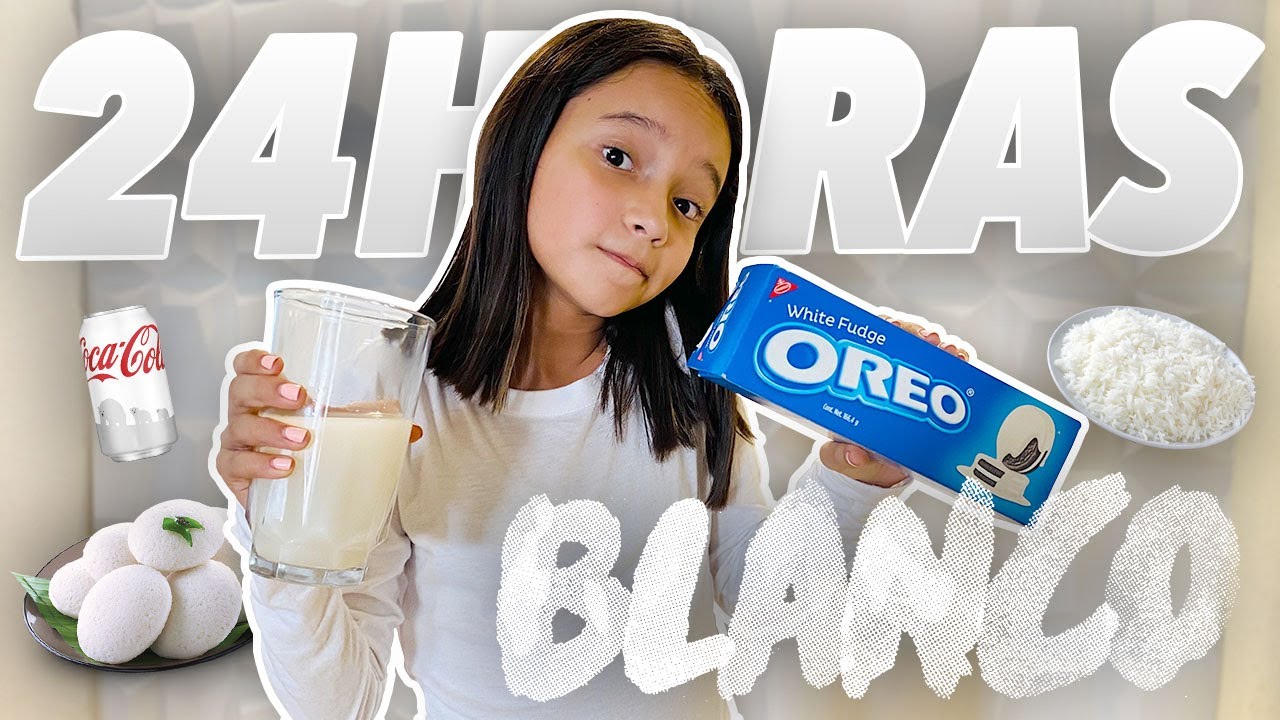 24 HORAS COMIENDO BLANCO YouTube