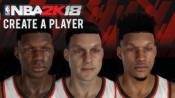 NBA 2K18 - All Create a Player Customization Features (Face/Hair/Skills)
