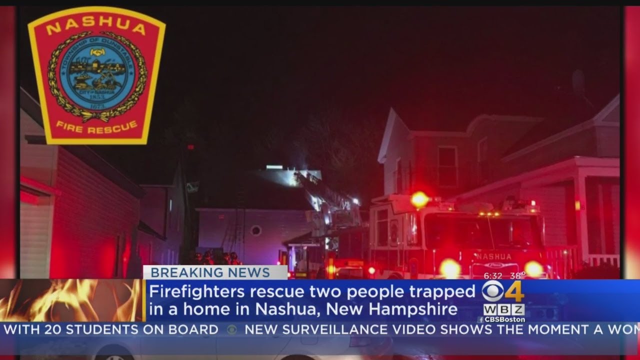Firefighters Rescue 2 People Trapped In Fire - YouTube