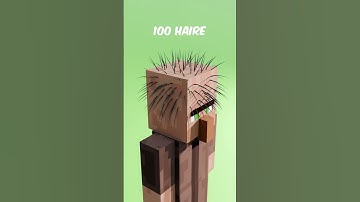 hair simulation in blender #animation #minecraft#b3d