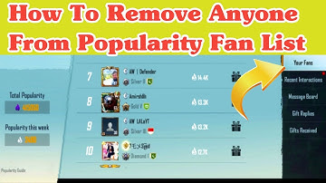 How To Remove Anyone From Popularity Fans List in PUBG MOBILE After New updates in 2022