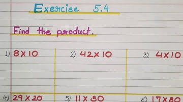 Class-3 | Chapter-5 | Multiplication ( Exercise 5.4)