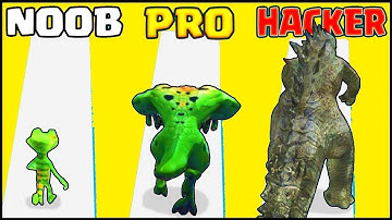 NOOB vs PRO vs HACKER in Kaiju Run ❤️ All Levels Gameplay, NEW Games iOS, Android