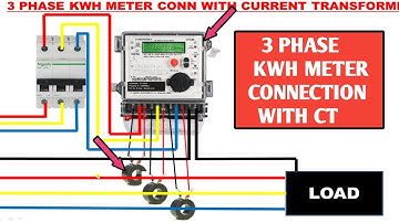 3 PHASE ENERGY METER CONNECTION WITH CT! CT OPERATED ENERGY METER CONNECTION