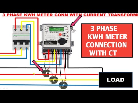 3 PHASE ENERGY METER CONNECTION WITH CT! CT OPERATED ENERGY METER CONNECTION