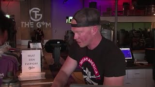 Gym owner jacob lewis re-opened his in san bernardino county last
week, going against orders implemented by california governor gavin
newsom for non-esse...