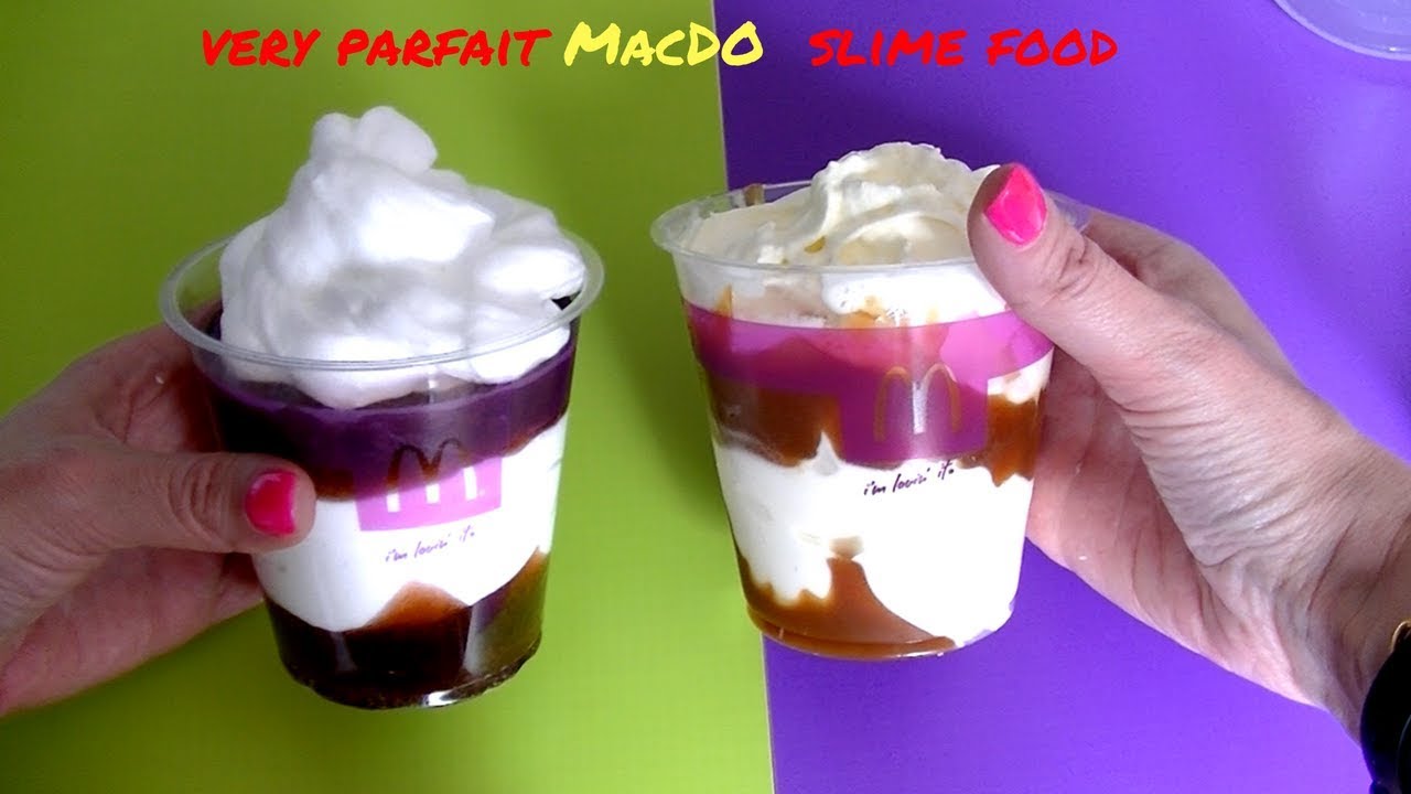 tuto SLIME FOOD le VERY PARFAIT McDonald YouTube