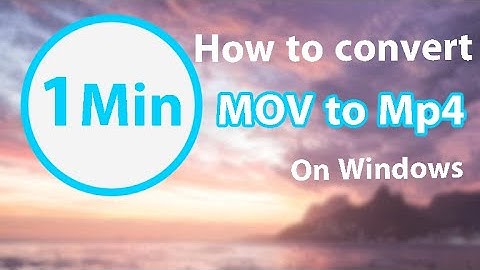 How to convert file MOV to Mp4 | 1Minute