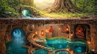 Real Life Survival 105 Days Building a Hidden Underground House with Private Pool