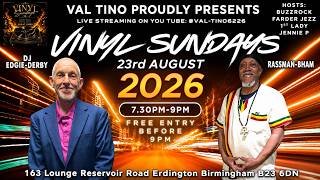 VINYL SUNDAY  @ 163 LOUNGE 🔥🔥  23RD AUGUST RASSMAN & DJ EDGIE  - REGGAE SOUL ROOTS LOVERS - VAL TINO