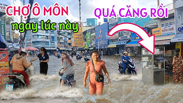 KINH HOÀNG LŨ LỚN ĐỔ VỀ NGẬP LỤT QUÁ SÂU - CẢNH KHỔ BÀ CON MƯU SINH TRONG BIỂN NƯỚC Ở CHỢ Ô MÔN