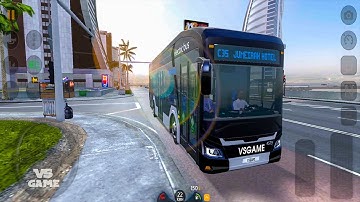 Bus Simulator 2023 - Full Electric MAN Bus Driving in Dubai - Gameplay