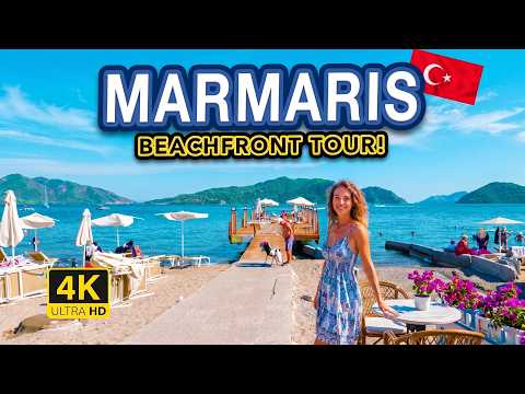 MARMARIS Turkey 4K Walking Tour | Stunning Beach and Promenade walk