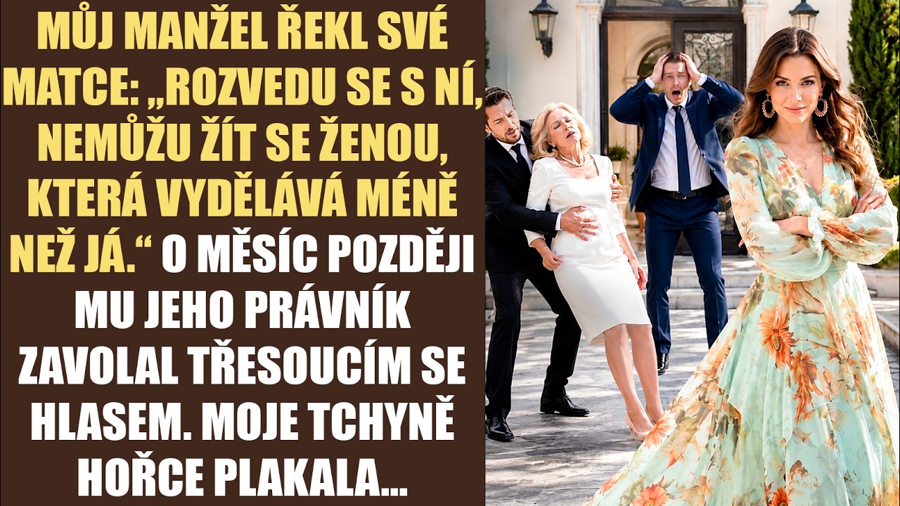 „Mami, je hotovo. Podepsala všechno bez odporu." Slyšela jsem, jak to Marek říká své matce přes zavřené dveře ložnice, pár hodin poté, co jsem podepsala rozvodové dokumenty, které mi měly vzít...