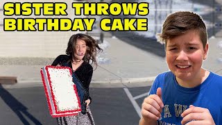 Girl Temper Tantrum Smashes Brother's Birthday Cake! Ruins Birthday! [Original]