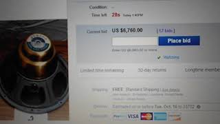 Jensen Triaxial G610 Speakers Sell On Ebay $6760.00