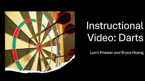 Instructional Dart Video