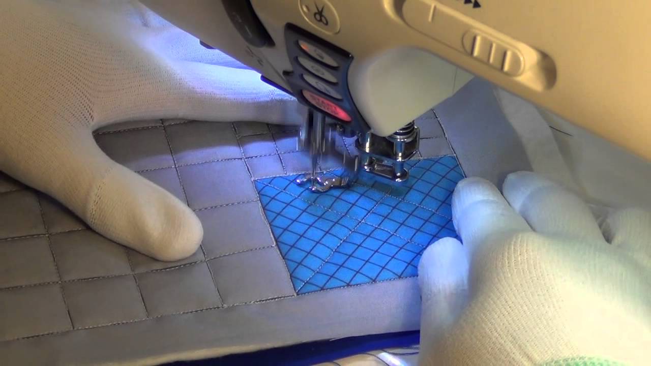 Beginner Machine Quilting Lines in a Modern Square Block YouTube
